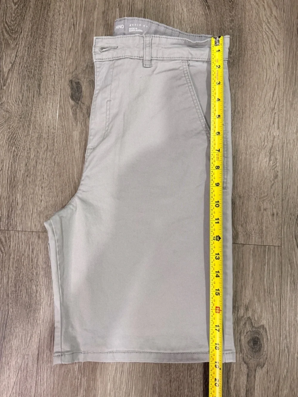 Classic Cotton Chino Shorts - Light Gray size youth 14